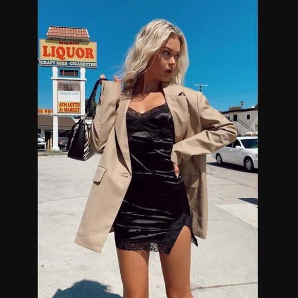 Princess Polly Lioness Welcome to the Jungle Tan Oversized Blazer L - Picture 1 of 14